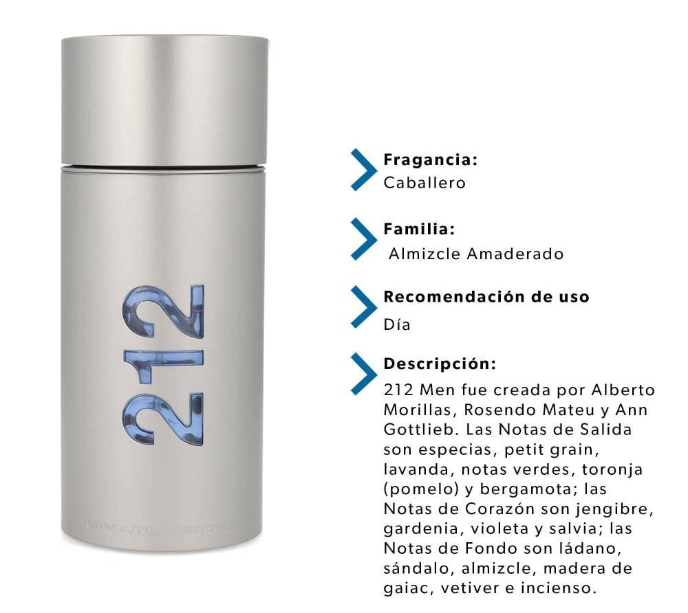 SET CAROLINA H. 212 MEN 100ML EDT + MINI + DESODORANTE