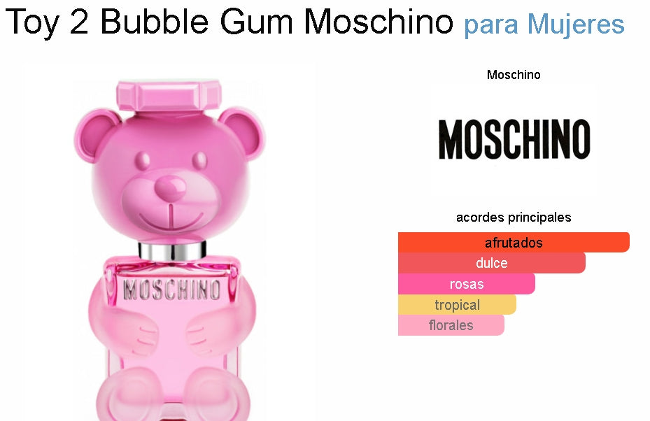 SET MOSCHINO TOY 2 BUBBLE GUM 100ML EDP + CREMA + GEL DE BAÑO + MINI