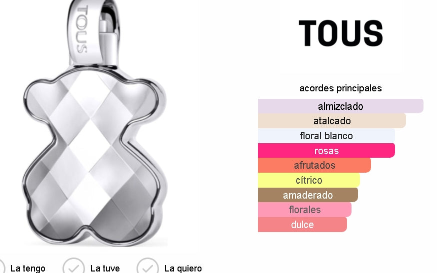 SET TOUS LOVE ME SILVER  90ML PARFUM + MINI 30ML