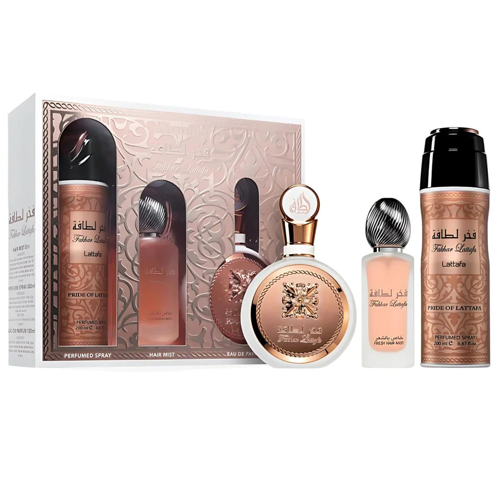 SET LATTAFA FAKHAR 100ML. EDP. +HAIR MIST + PERFUME SPRAY