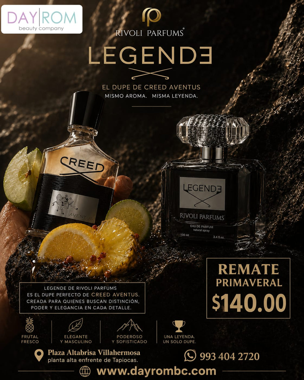 RIVOLI PARFUMS LEGENDE 100 ML. EDP.