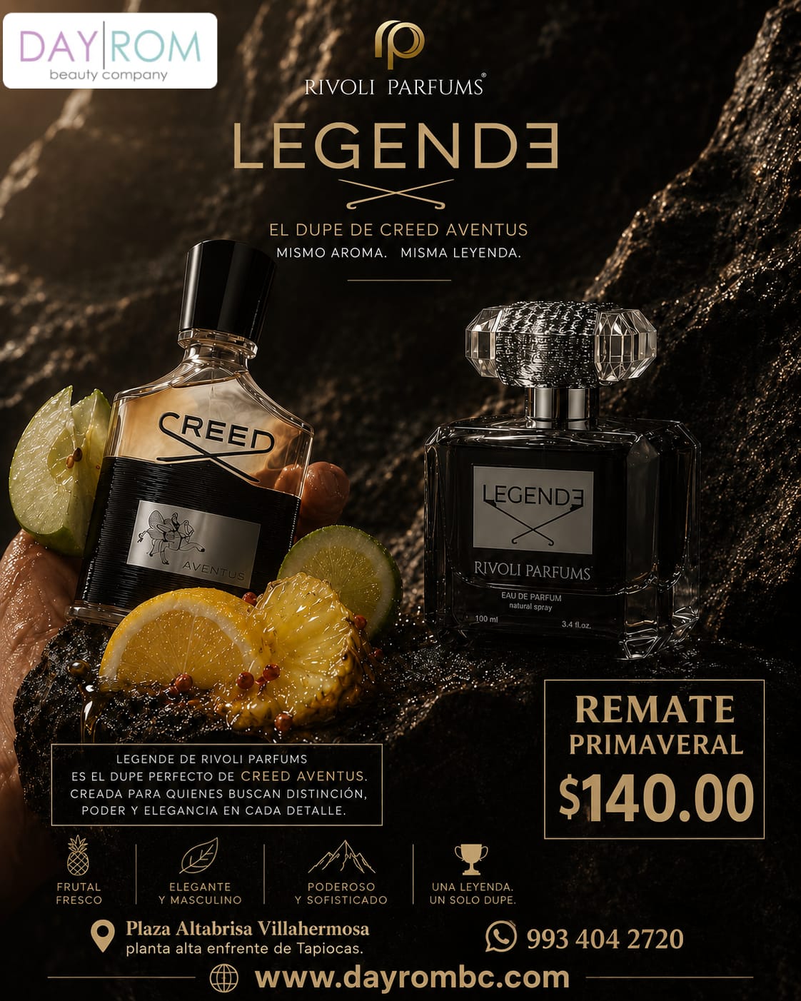 RIVOLI PARFUMS LEGENDE 100 ML. EDP.