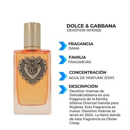 DOLCE & G. DEVOTION 100 ML EDP.  INTENSE