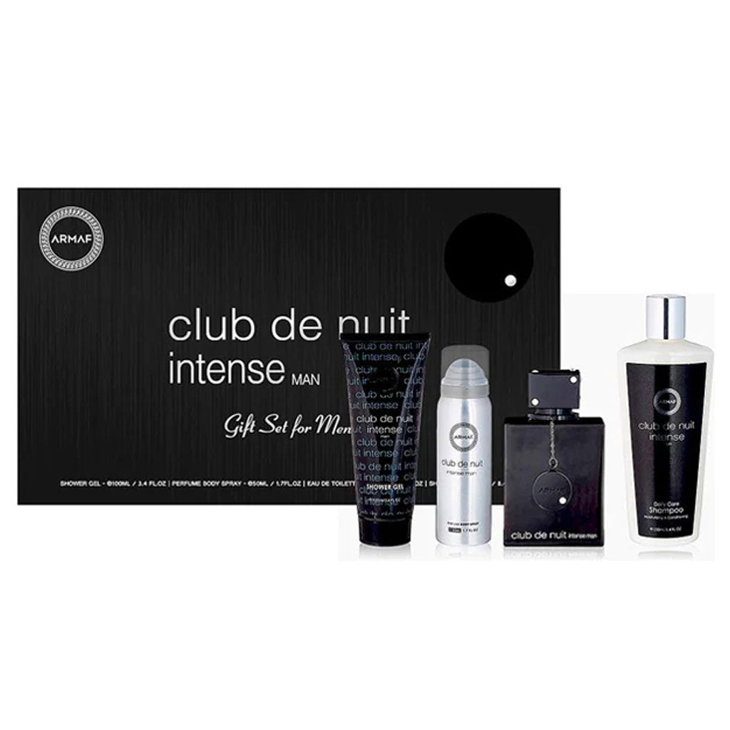 ARMAF CLUB DE NUIT 105ML EDT. + BODY SHAMPOO + DESODORANTE + SHOWER GEL
